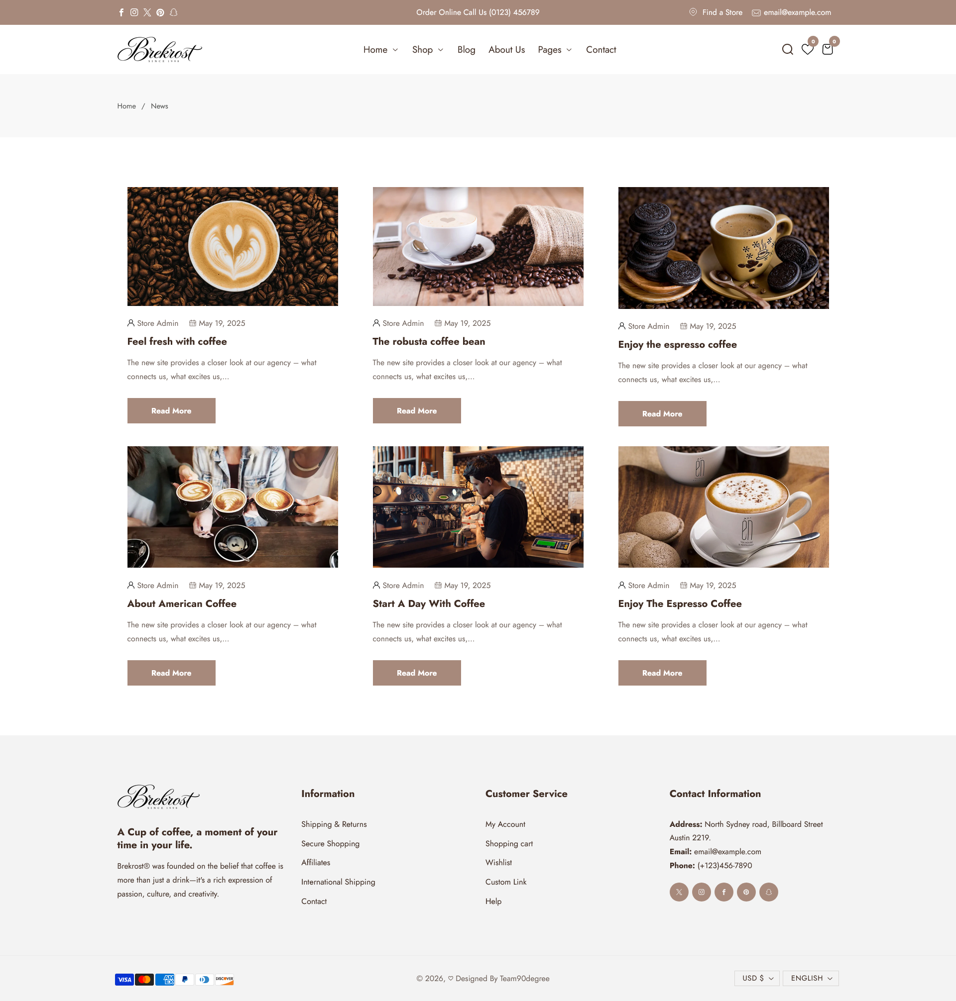 Blog page preview