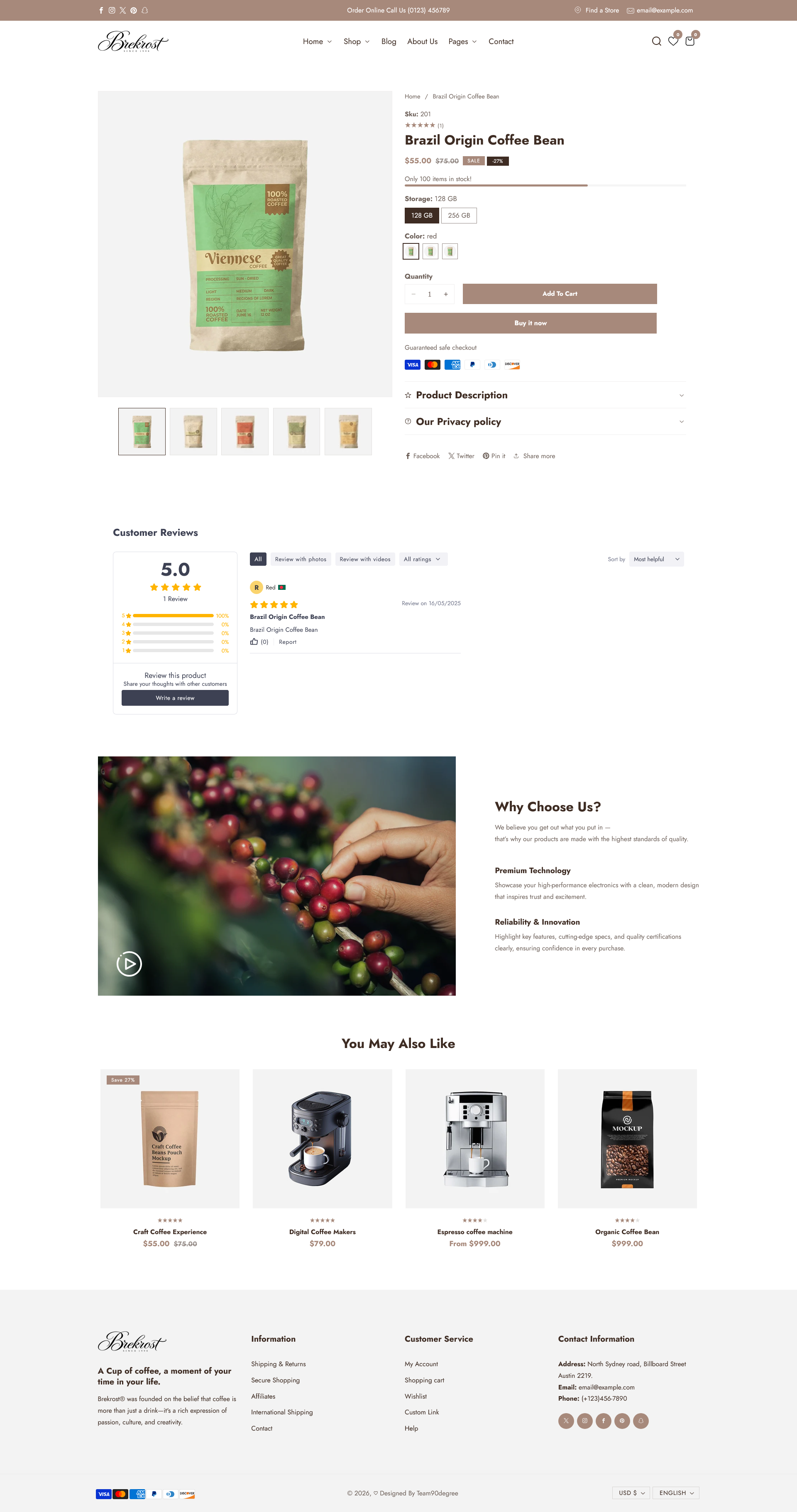 Brekrost single product page preview