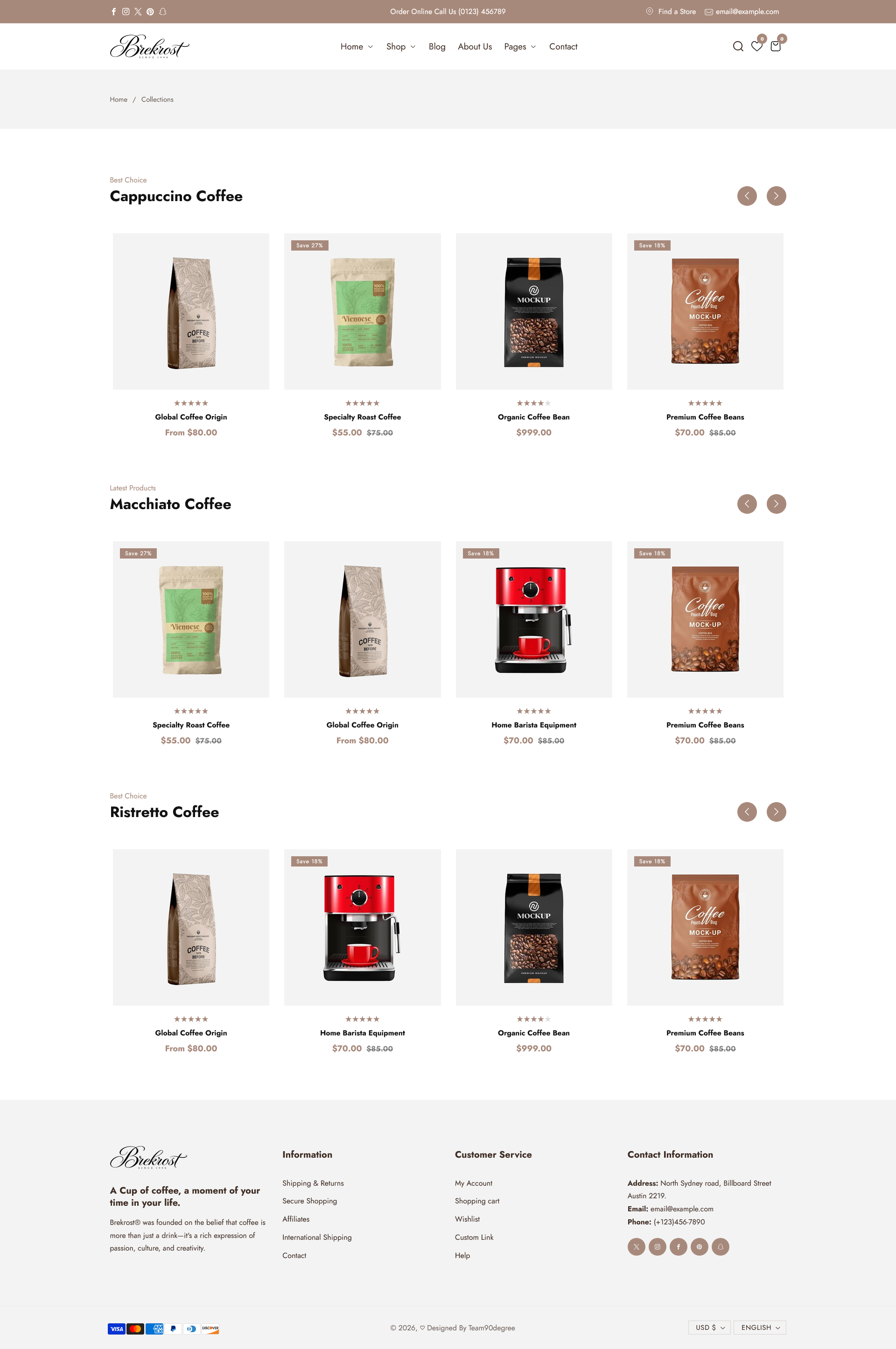 Brekrost collections page preview
