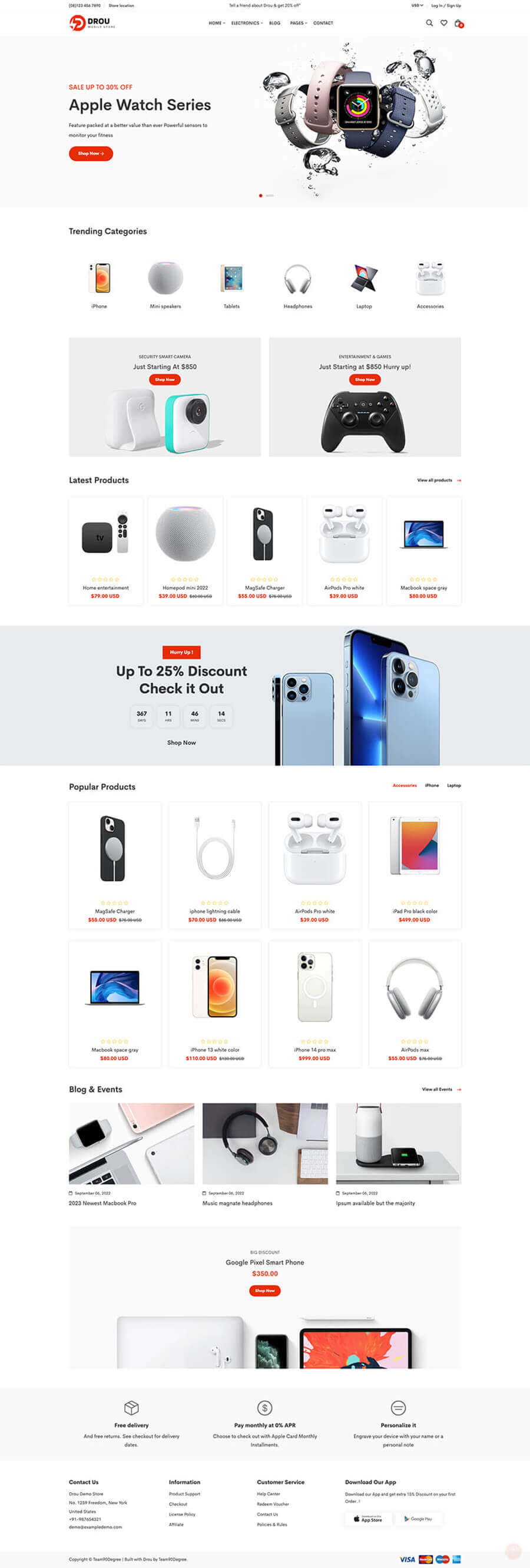 Drou - Electronics Store Shopify 2.0 Theme