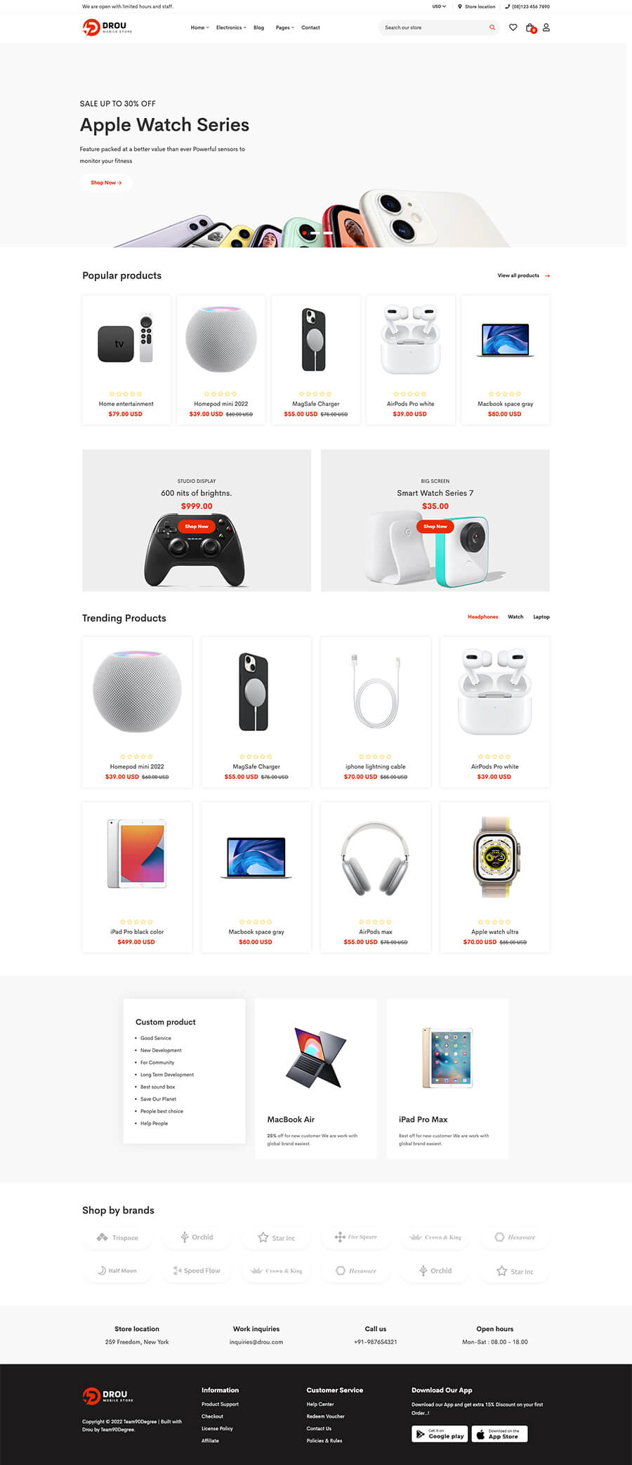 Drou - Electronics Store Shopify 2.0 Theme