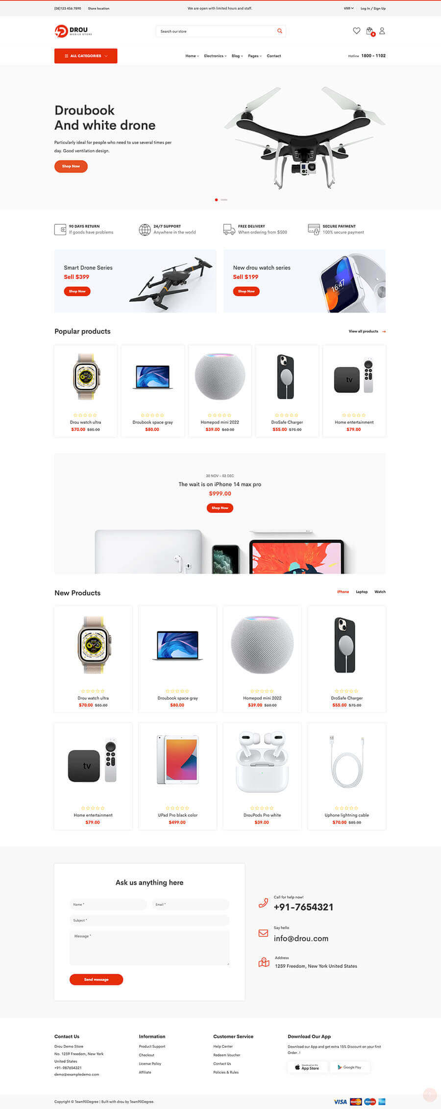 Drou - Electronics Store Shopify 2.0 Theme
