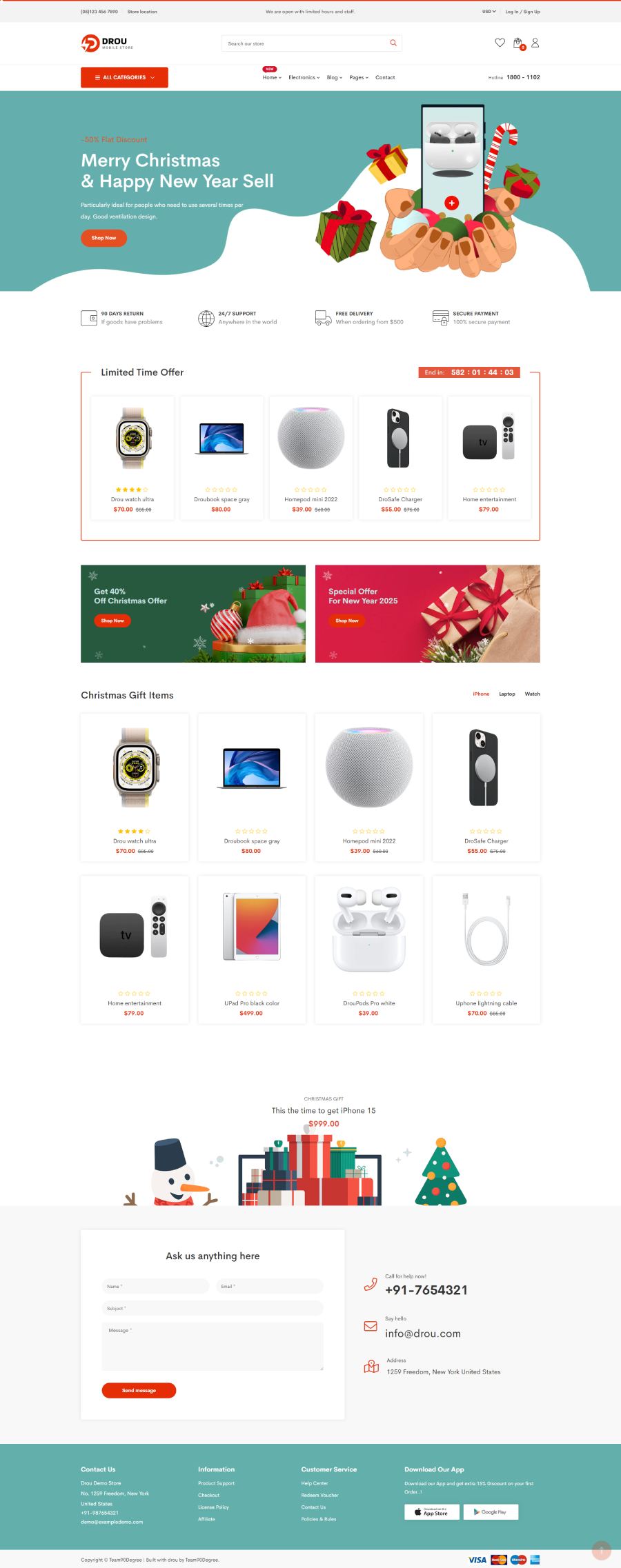 Drou - Electronics Store Shopify 2.0 Theme