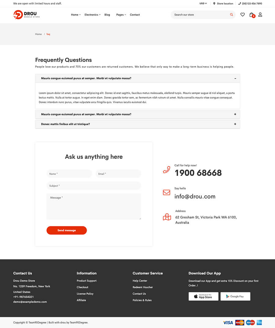 Drou - Electronics Store Shopify 2.0 Theme