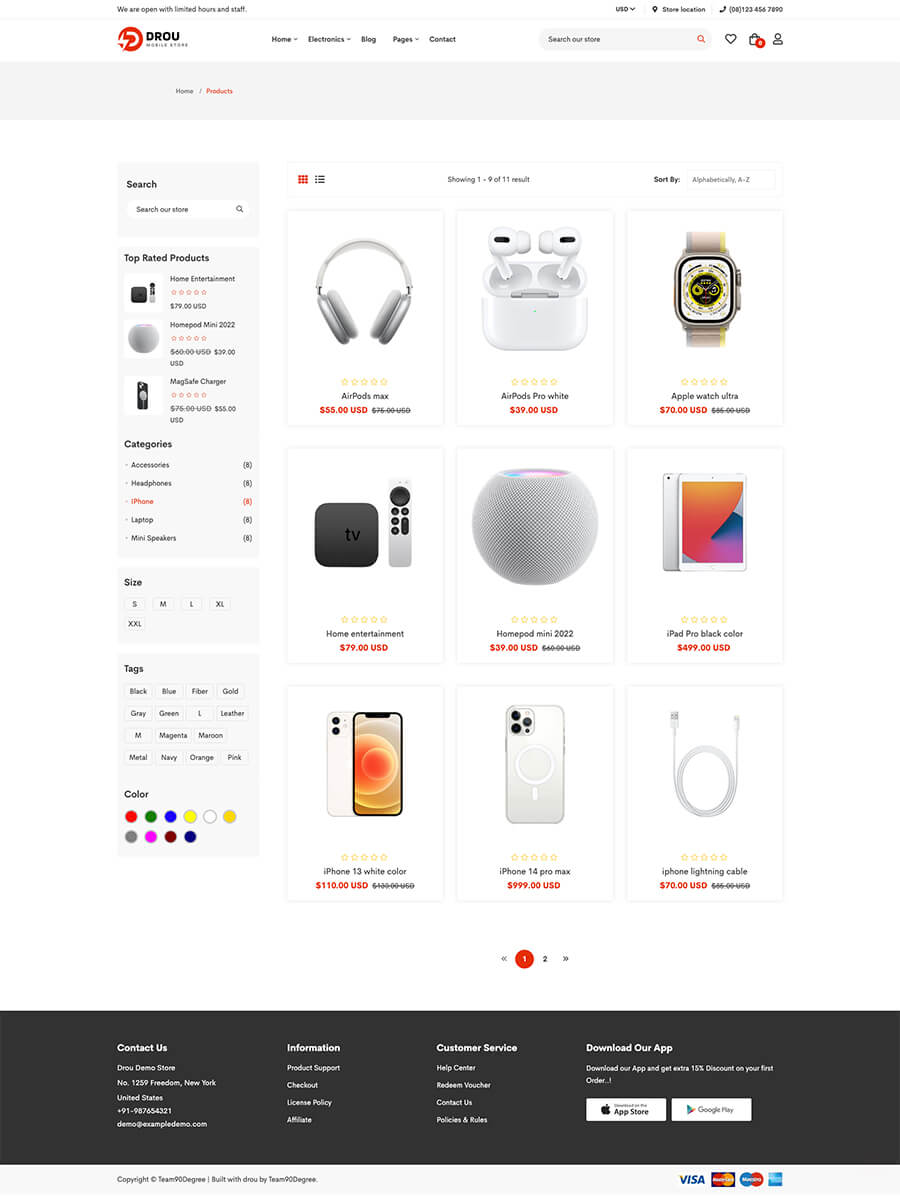 Drou - Electronics Store Shopify 2.0 Theme