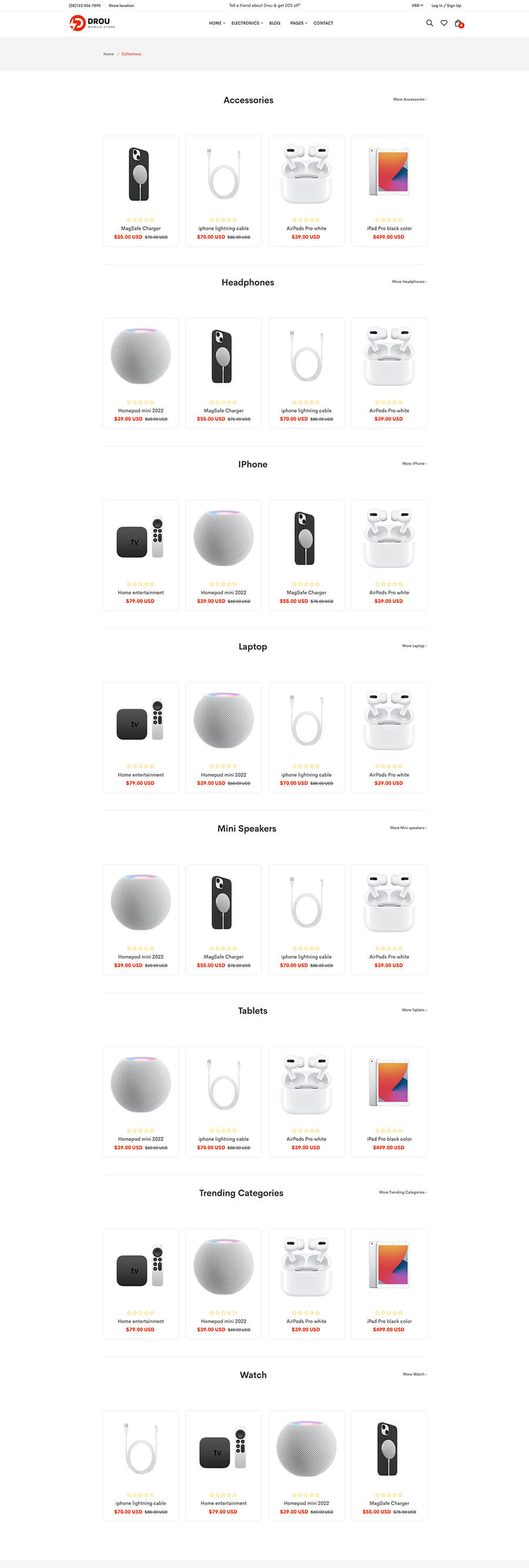 Drou - Electronics Store Shopify 2.0 Theme