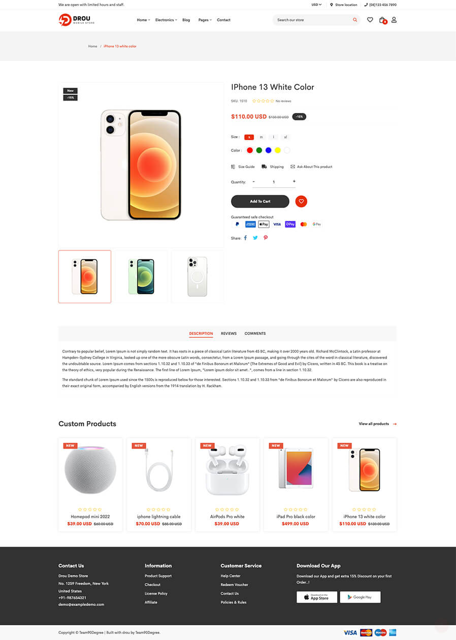 Drou - Electronics Store Shopify 2.0 Theme
