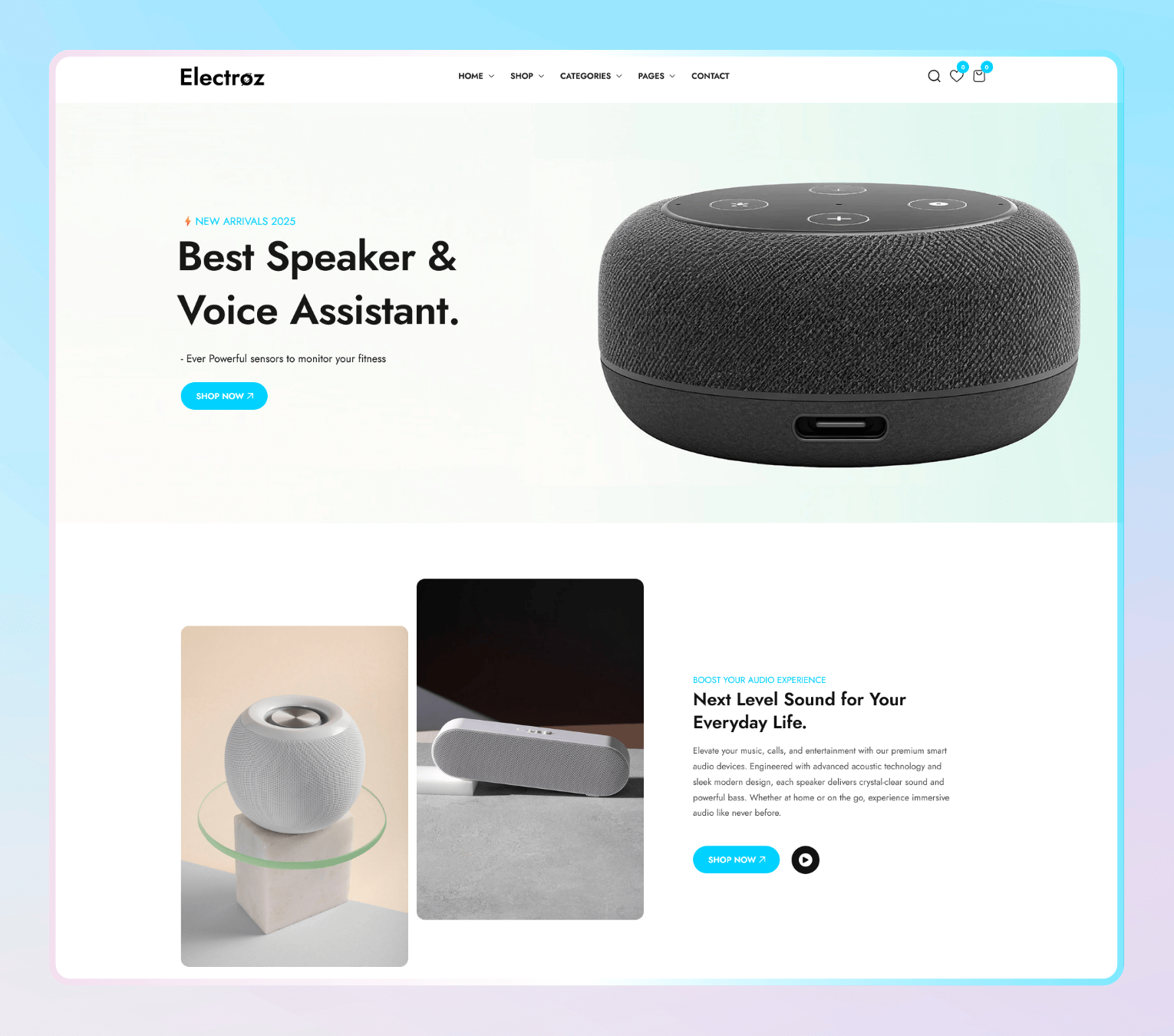 Electroz – Minimal & Clean Electronics Store Shopify 2.0 Theme