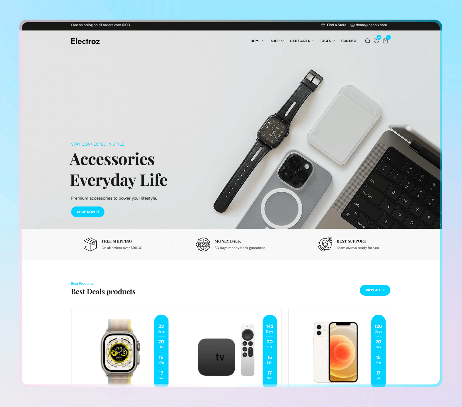 Electroz – Minimal & Clean Electronics Store Shopify 2.0 Theme