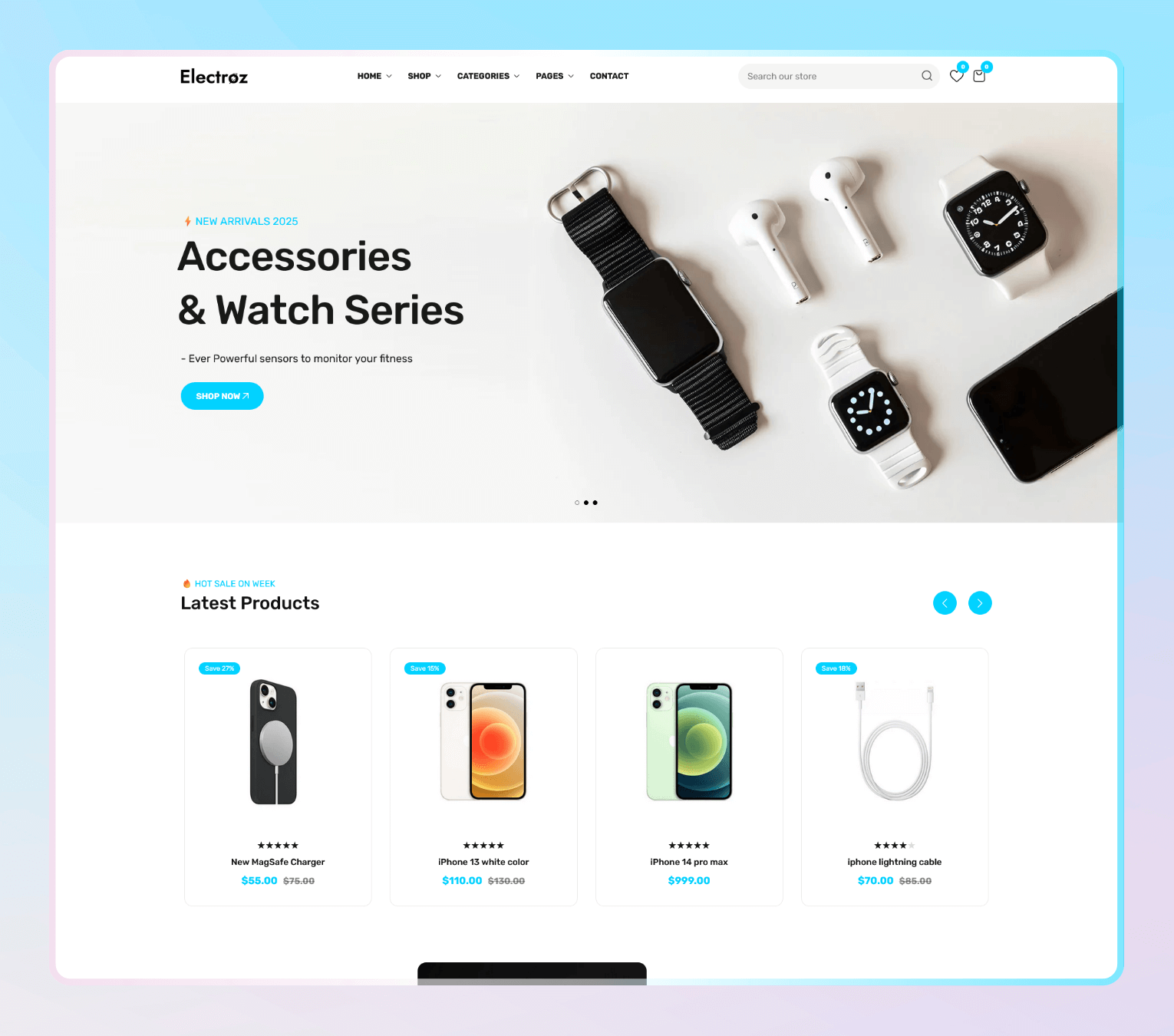 Electroz – Minimal & Clean Electronics Store Shopify 2.0 Theme