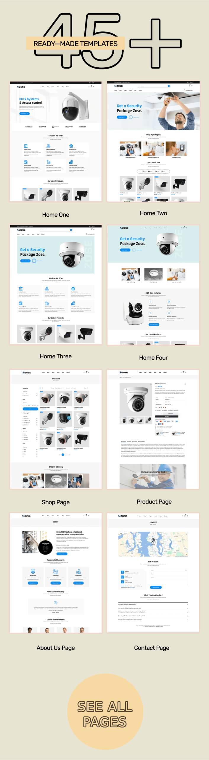 Zose – Shopify Theme for CCTV, Security Systems & Electronics Stores.