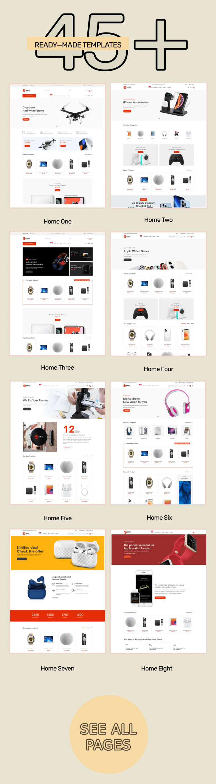Drou – Minimal Shopify Theme for Electronics, Gadgets & Tech Accessories