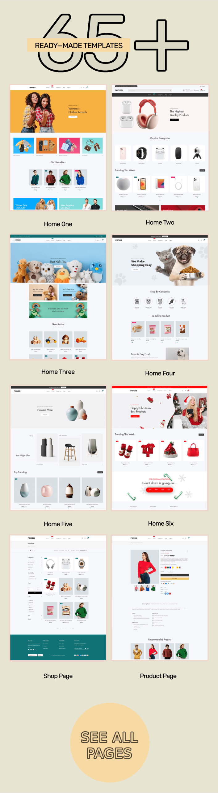 Renza – Minimal Multipurpose Fashion Shopify Theme for Apparel & Lifestyle Brands