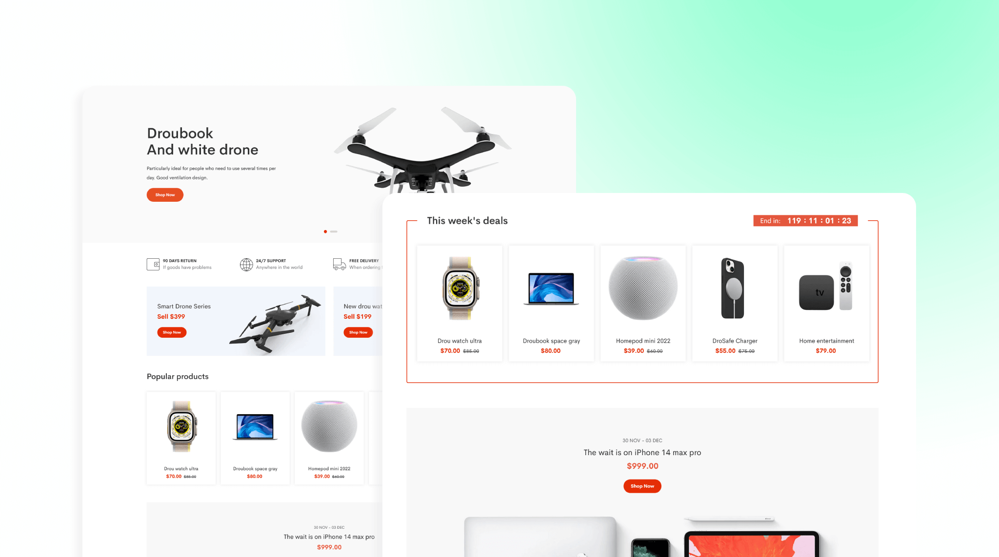 Drou – Minimal Shopify Theme for Electronics, Gadgets & Tech Accessories