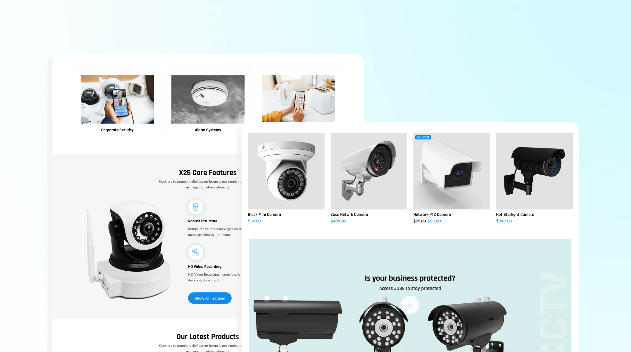 Zose – Shopify Theme for CCTV, Security Systems & Electronics Stores.