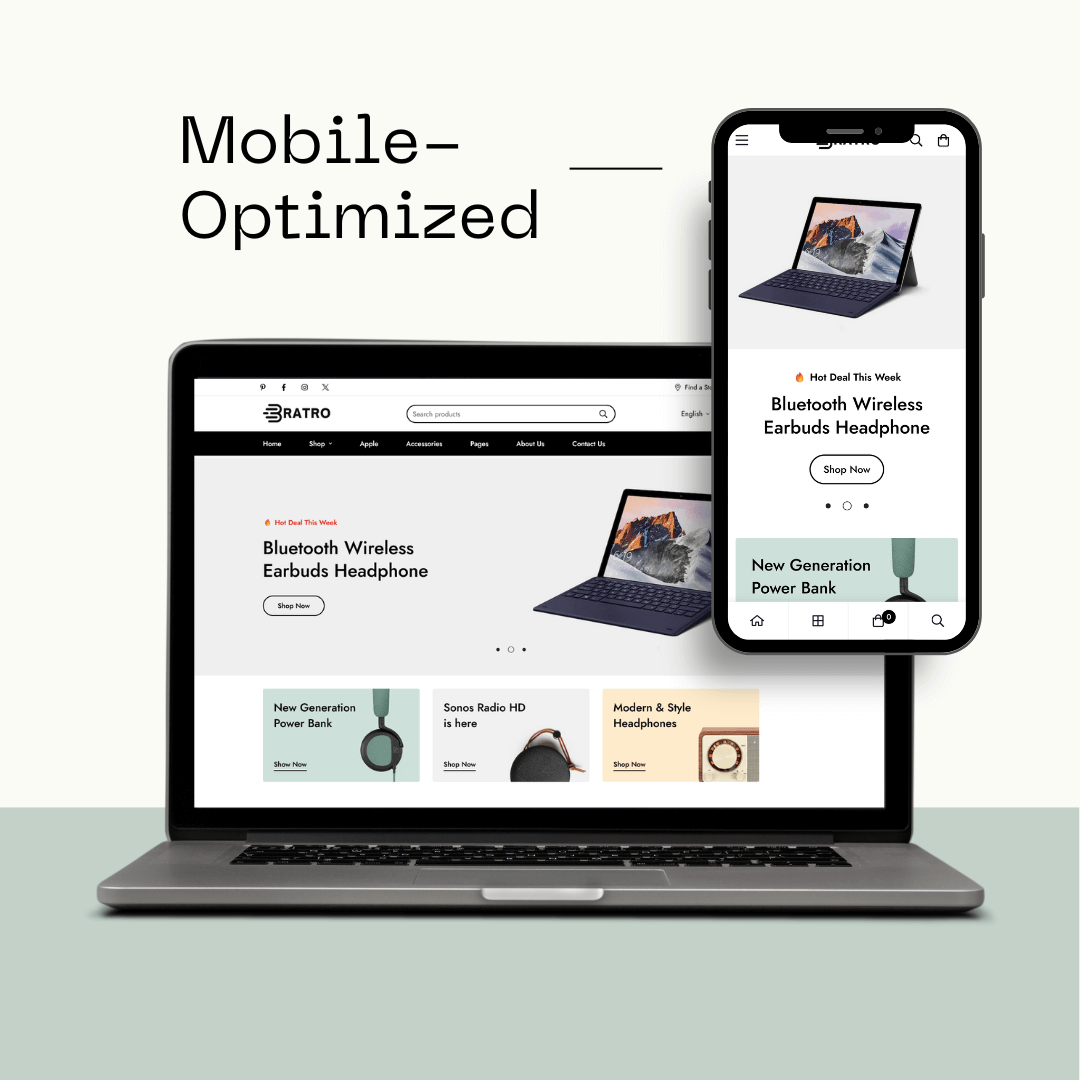 Bratro – Shopify Theme for Electronics, Gadgets & Tech Retail Stores