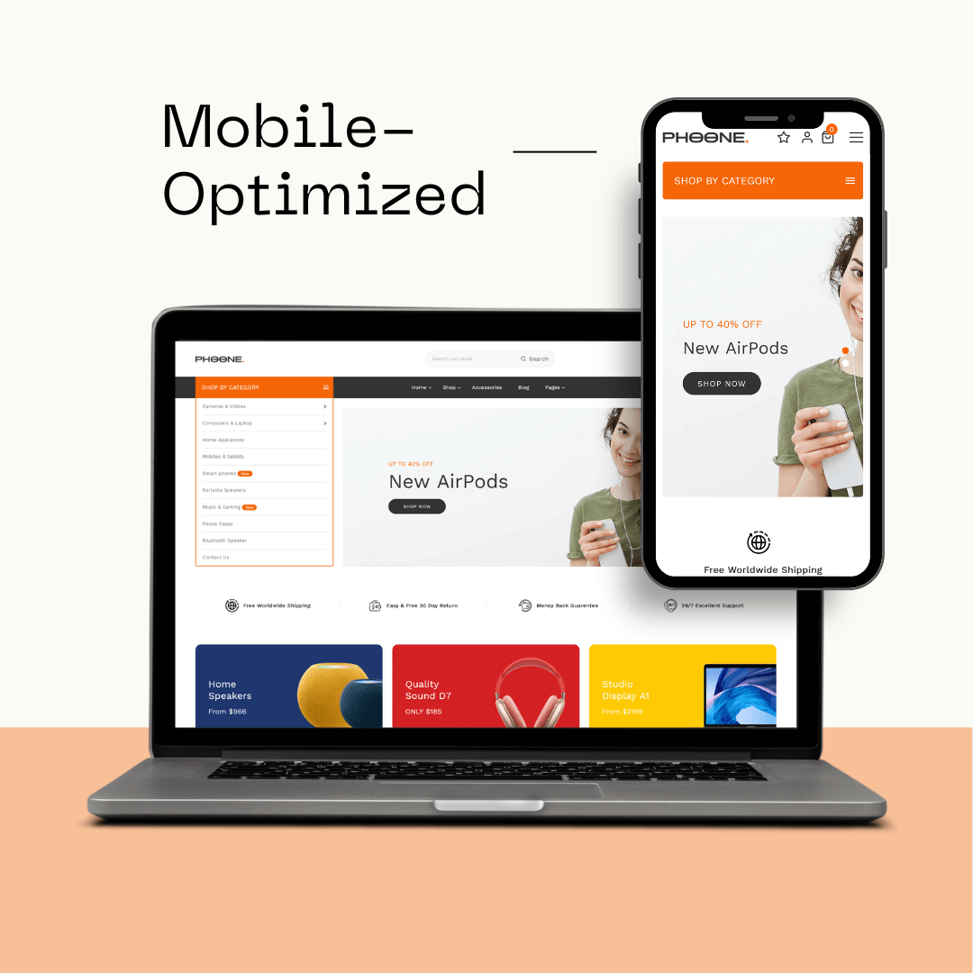 Phoone – Shopify Theme for Mobile Stores, Electronics Retailers & Tech Brands.