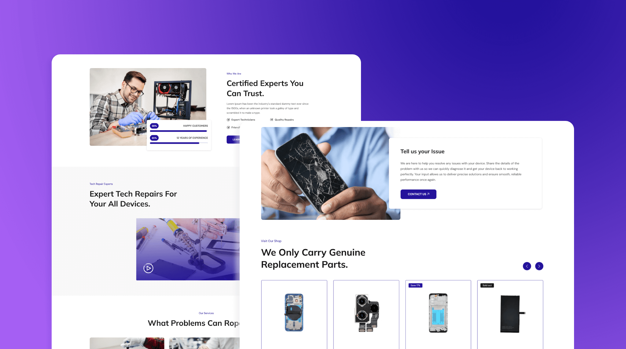 Ropair – Shopify Theme for Electronics Repair Shops Mobile Services & Tech Support