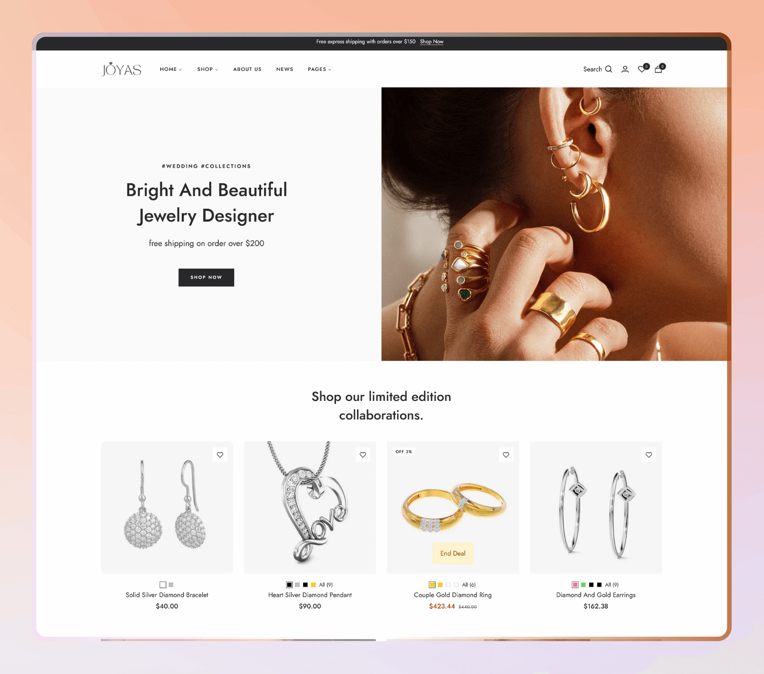 Joyas – Shopify Theme for Modern Jewelry, Accessories & Minimalist Luxury Stores