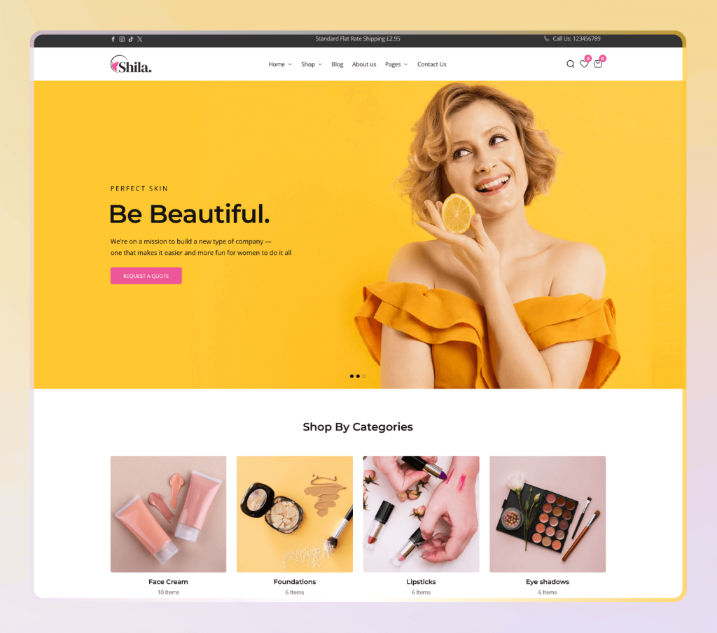Shila - Cosmetics & Skincare Store Shopify Theme OS 2.0