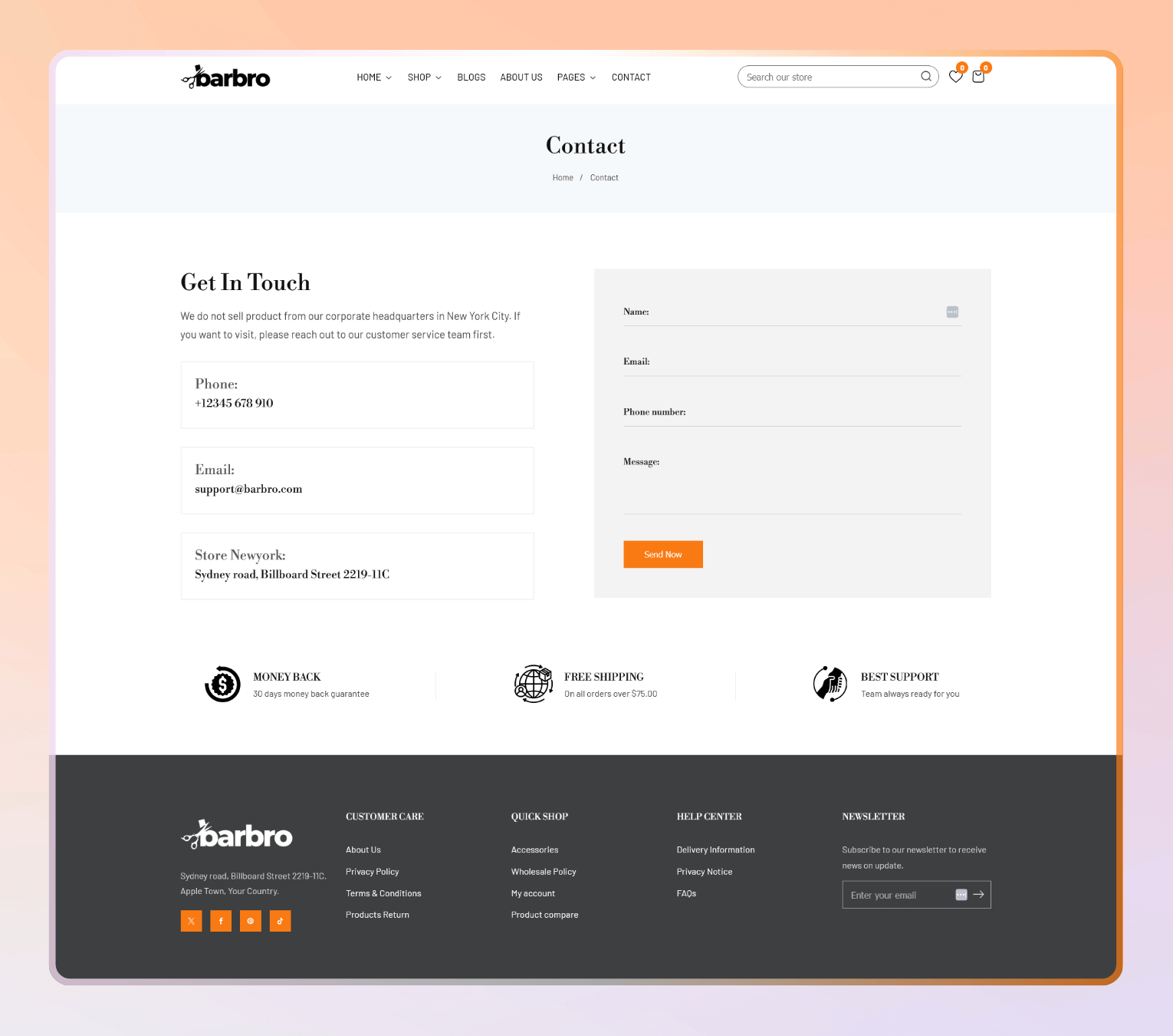 Barbro – Shopify Theme for Barbershops, Hair Salons & Grooming Stores.