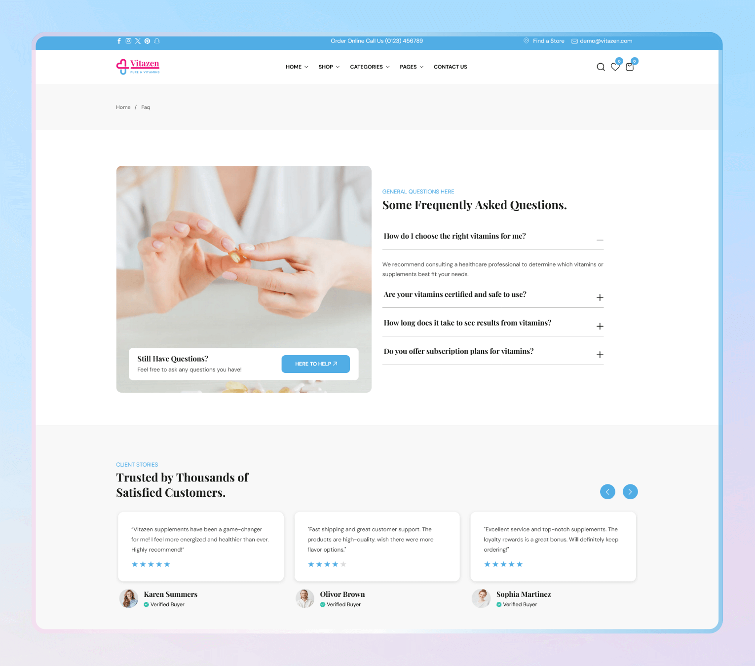 Vitazen – Shopify Theme for Health & Wellness Products