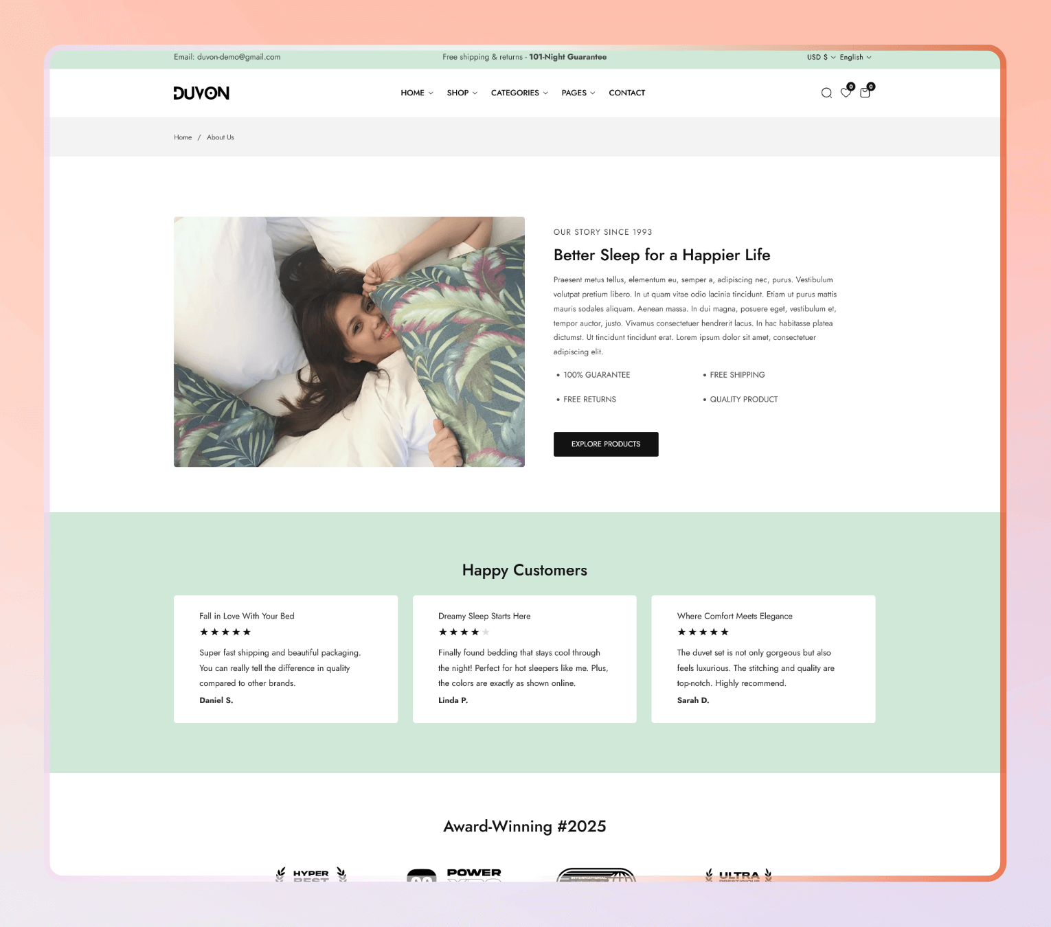 Duvon – Shopify 2.0 Theme for Bedding, Furniture & Modern Home Decor Stores