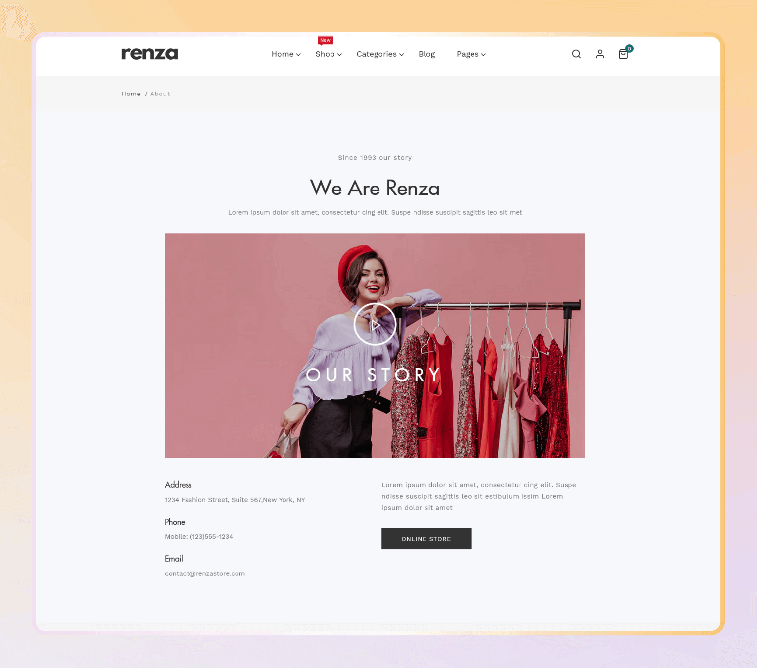 Renza – Minimal Multipurpose Fashion Shopify Theme for Apparel & Lifestyle Brands