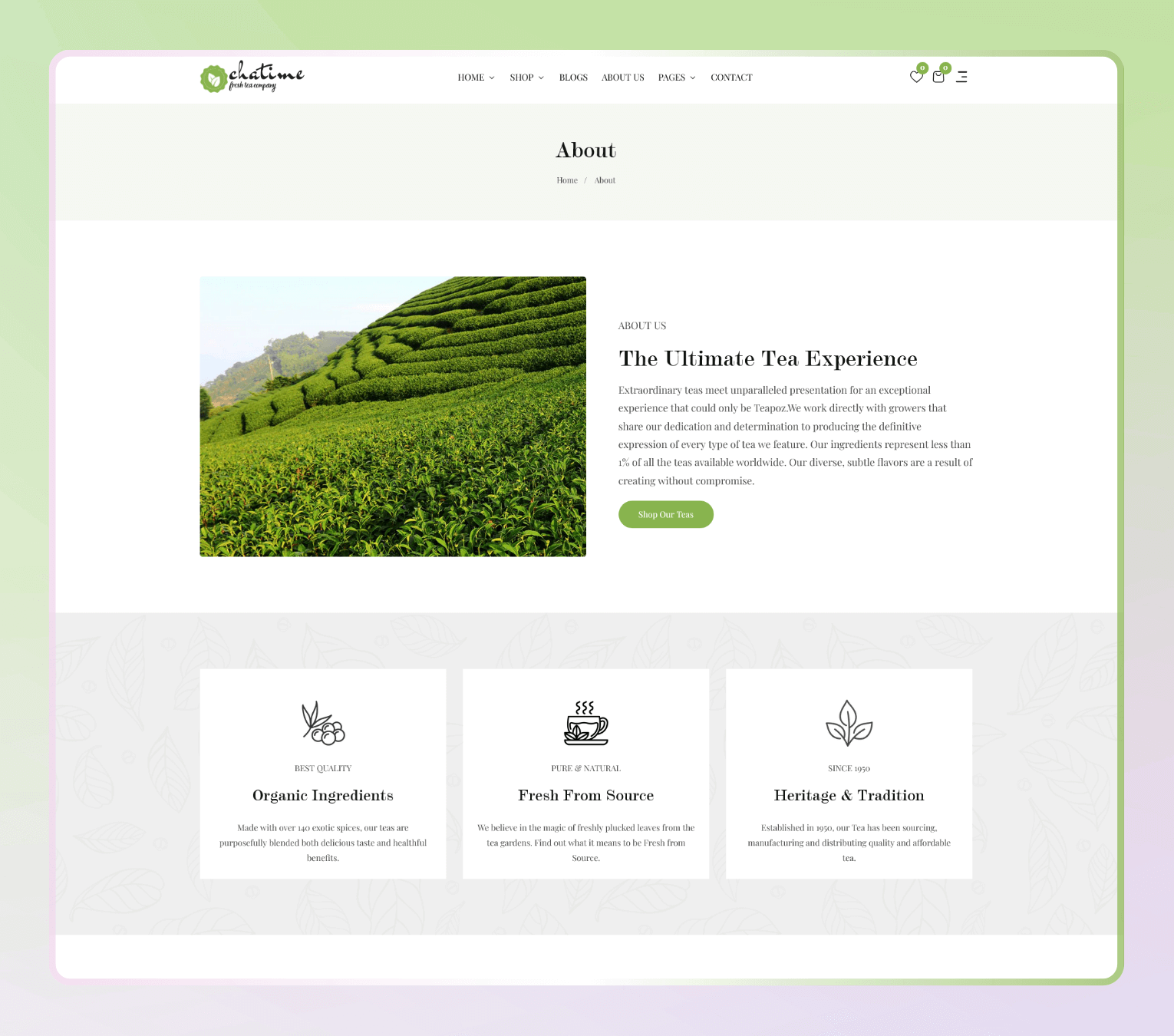 Chatime – Shopify 2.0 Theme for Matcha, Organic Tea & Beverage Stores