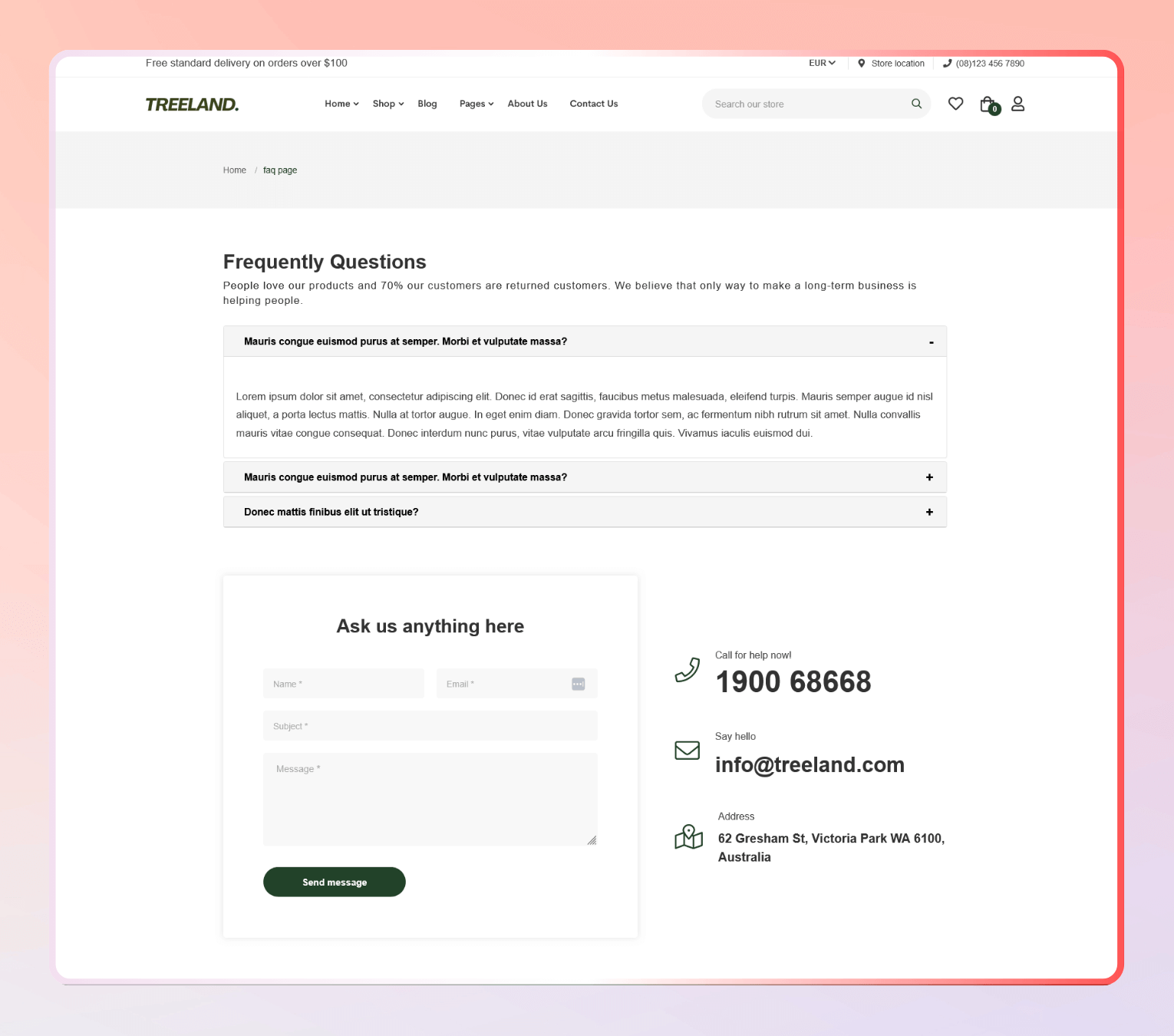 Treeland – Shopify Theme for Plant Nurseries, Garden Shops & Christmas Stores