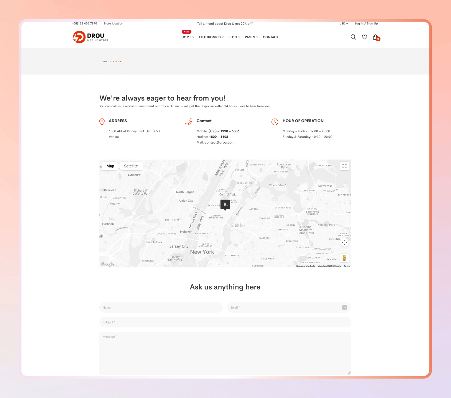Drou – Minimal Shopify Theme for Electronics, Gadgets & Tech Accessories