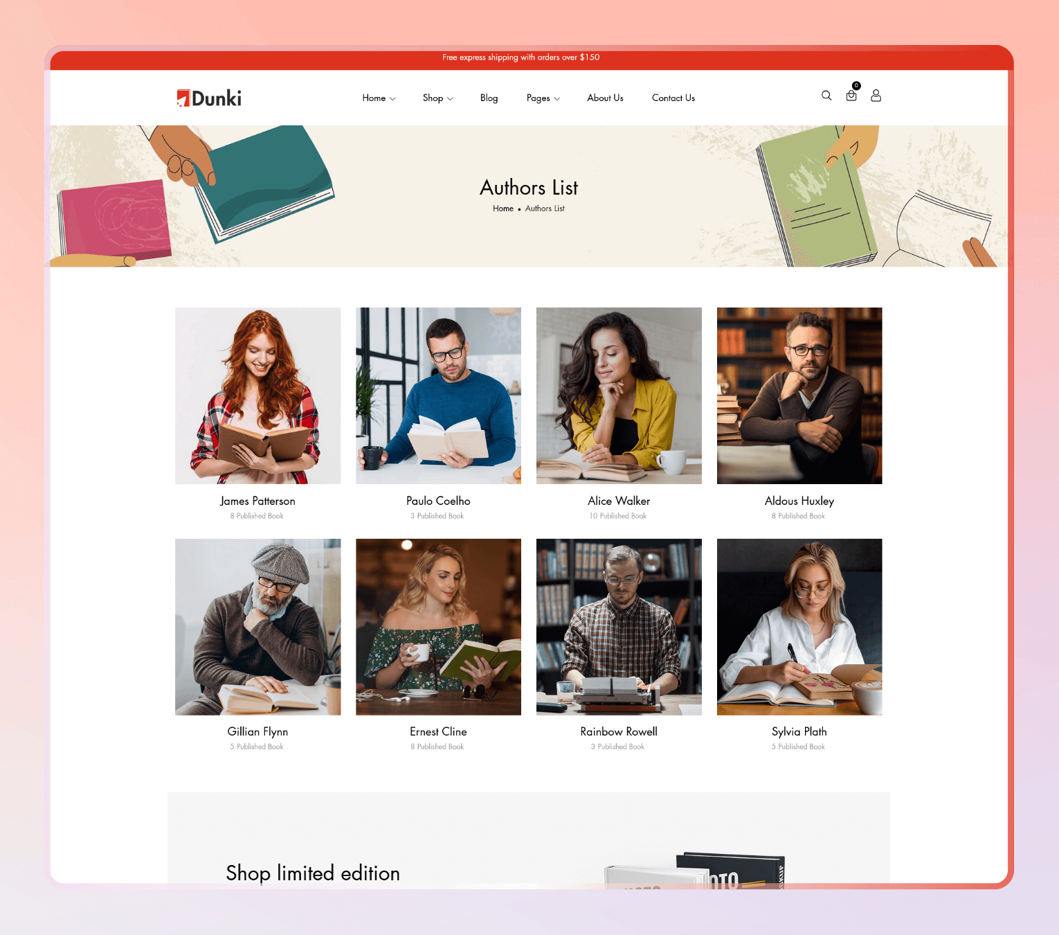 Dunki – Shopify Theme for Bookstores, Magazine Shops & Literary Brands.