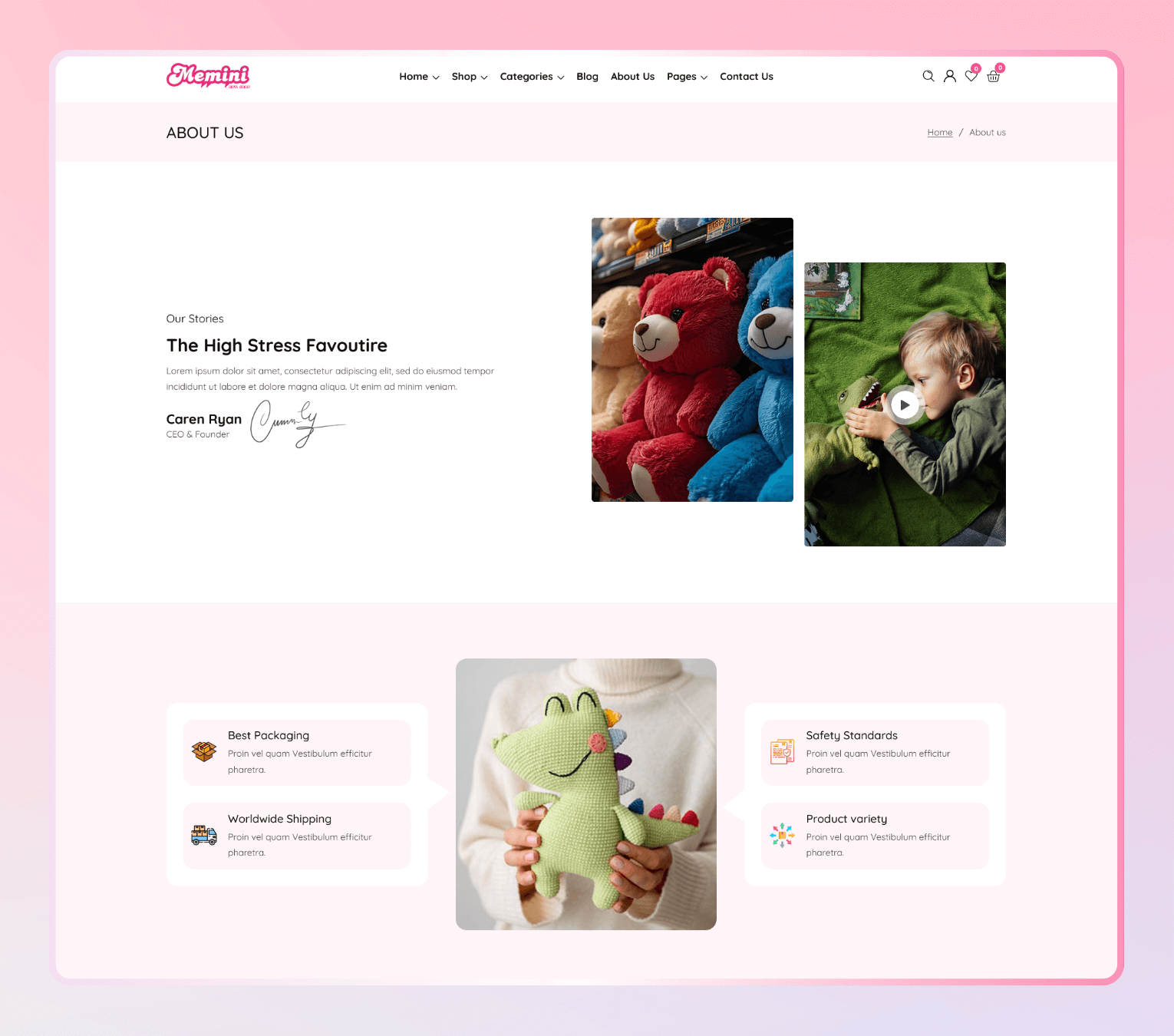 Memini – Shopify Theme for Kids Fashion, Toys & Baby Stores.