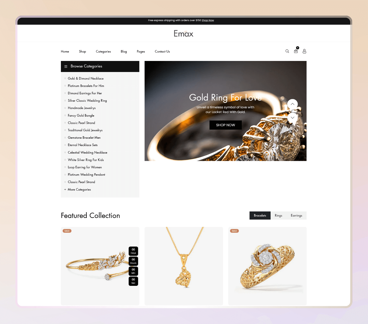 Emax – Minimal Shopify Theme for Jewelry, Accessories & Luxury Boutiques