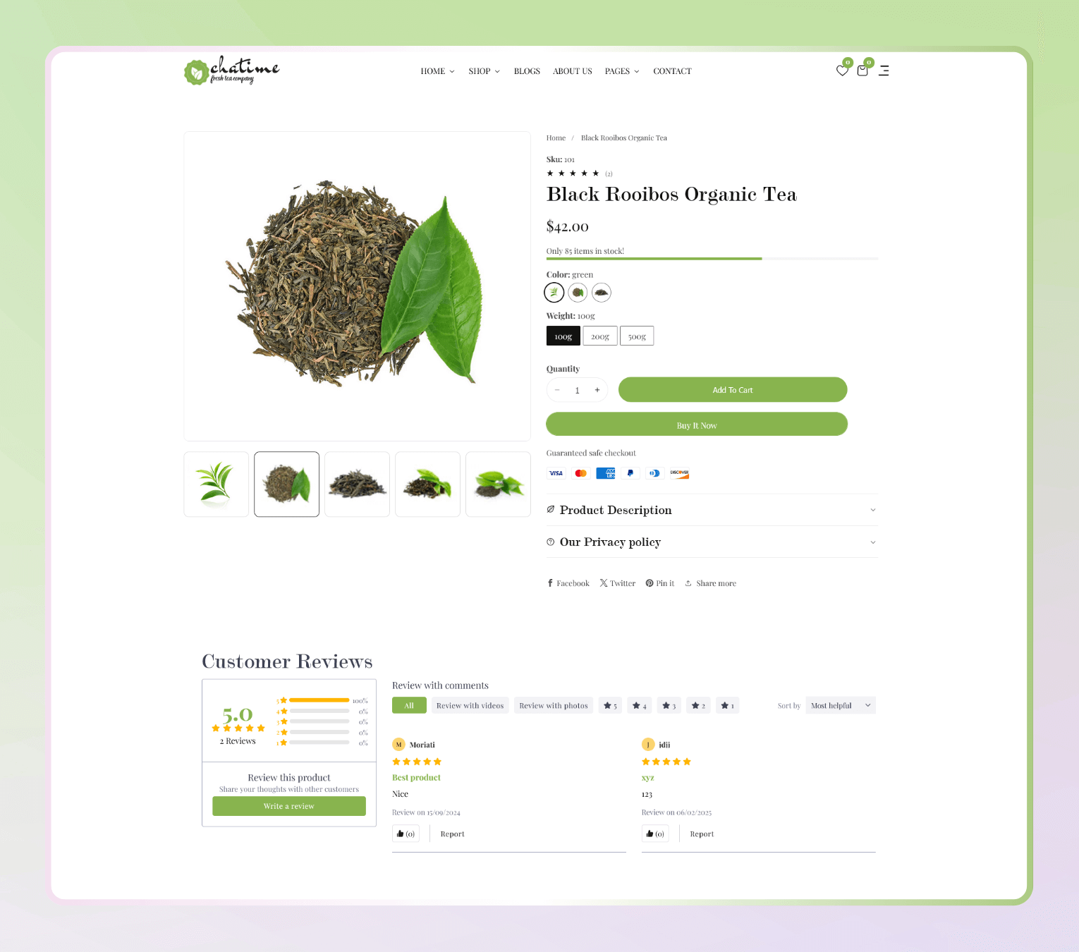 Chatime – Shopify 2.0 Theme for Matcha, Organic Tea & Beverage Stores