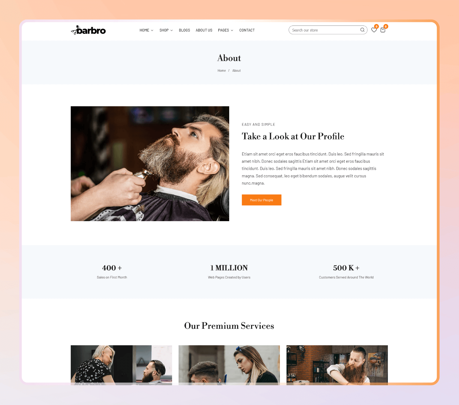 Barbro – Shopify Theme for Barbershops, Hair Salons & Grooming Stores.
