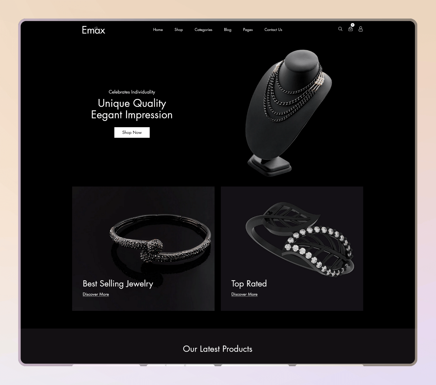 Emax – Minimal Shopify Theme for Jewelry, Accessories & Luxury Boutiques