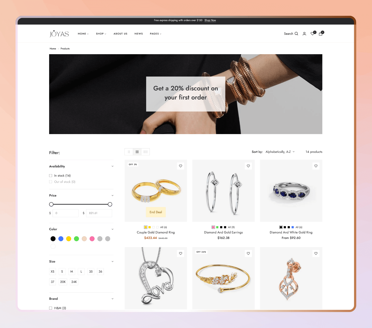 Joyas – Shopify Theme for Modern Jewelry, Accessories & Minimalist Luxury Stores