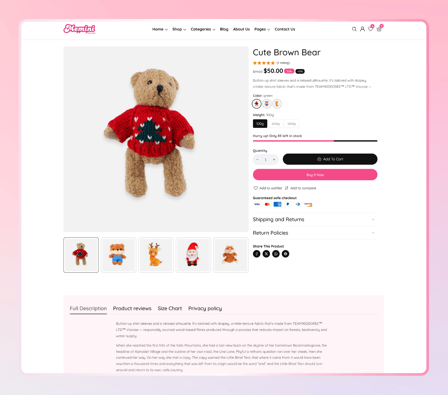 Memini – Shopify Theme for Kids Fashion, Toys & Baby Stores.