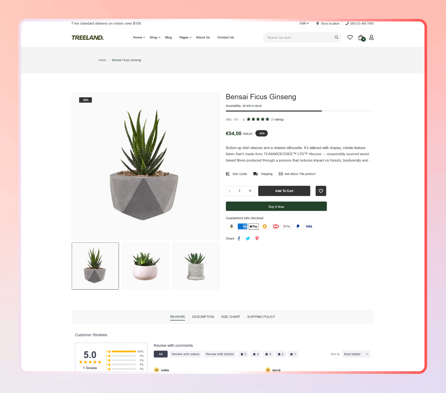 Treeland – Shopify Theme for Plant Nurseries, Garden Shops & Christmas Stores