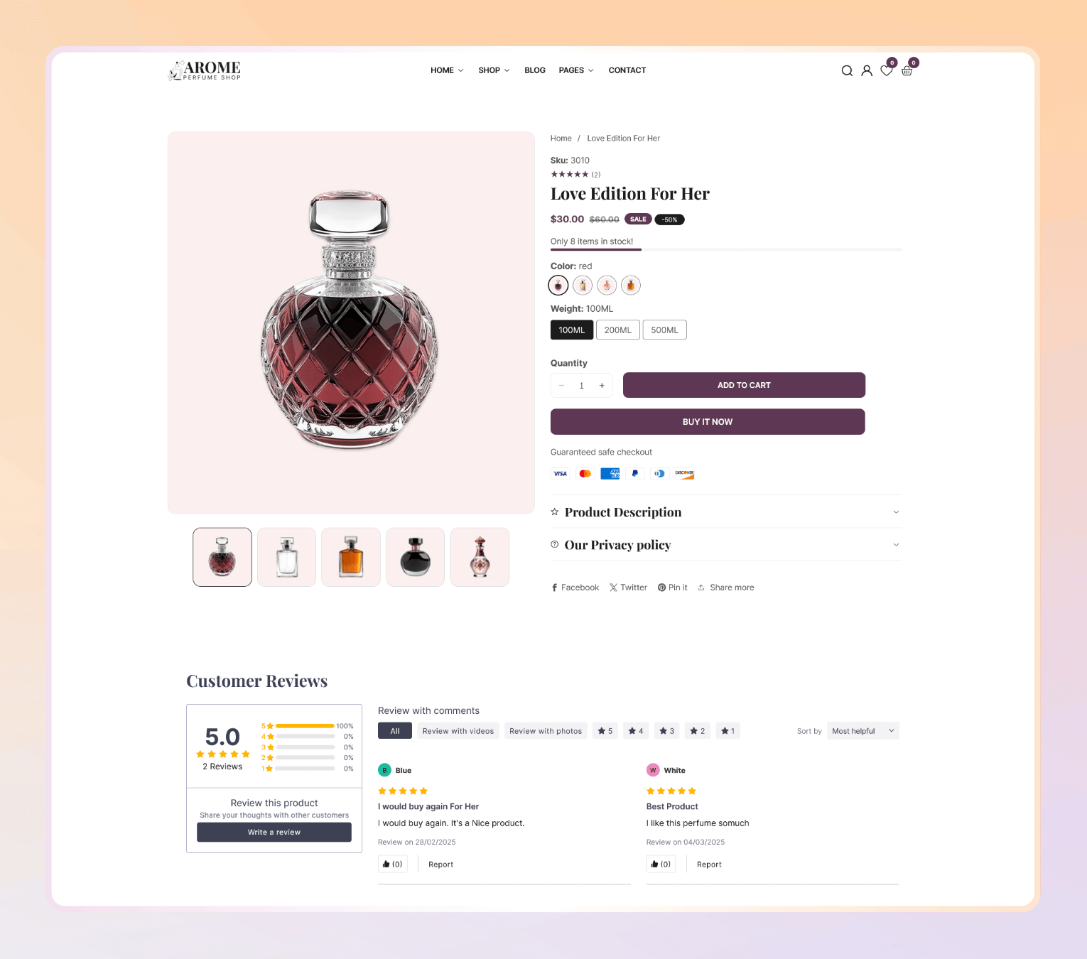 Arome - Modern Perfumes & Fragrance Store Shopify Theme