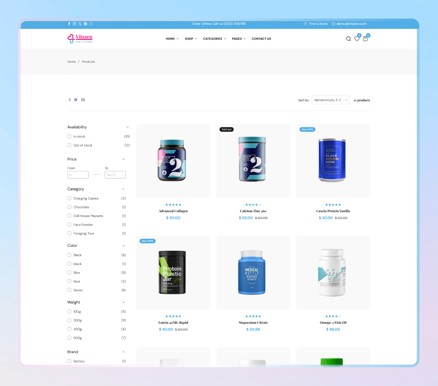Vitazen – Shopify Theme for Health & Wellness Products