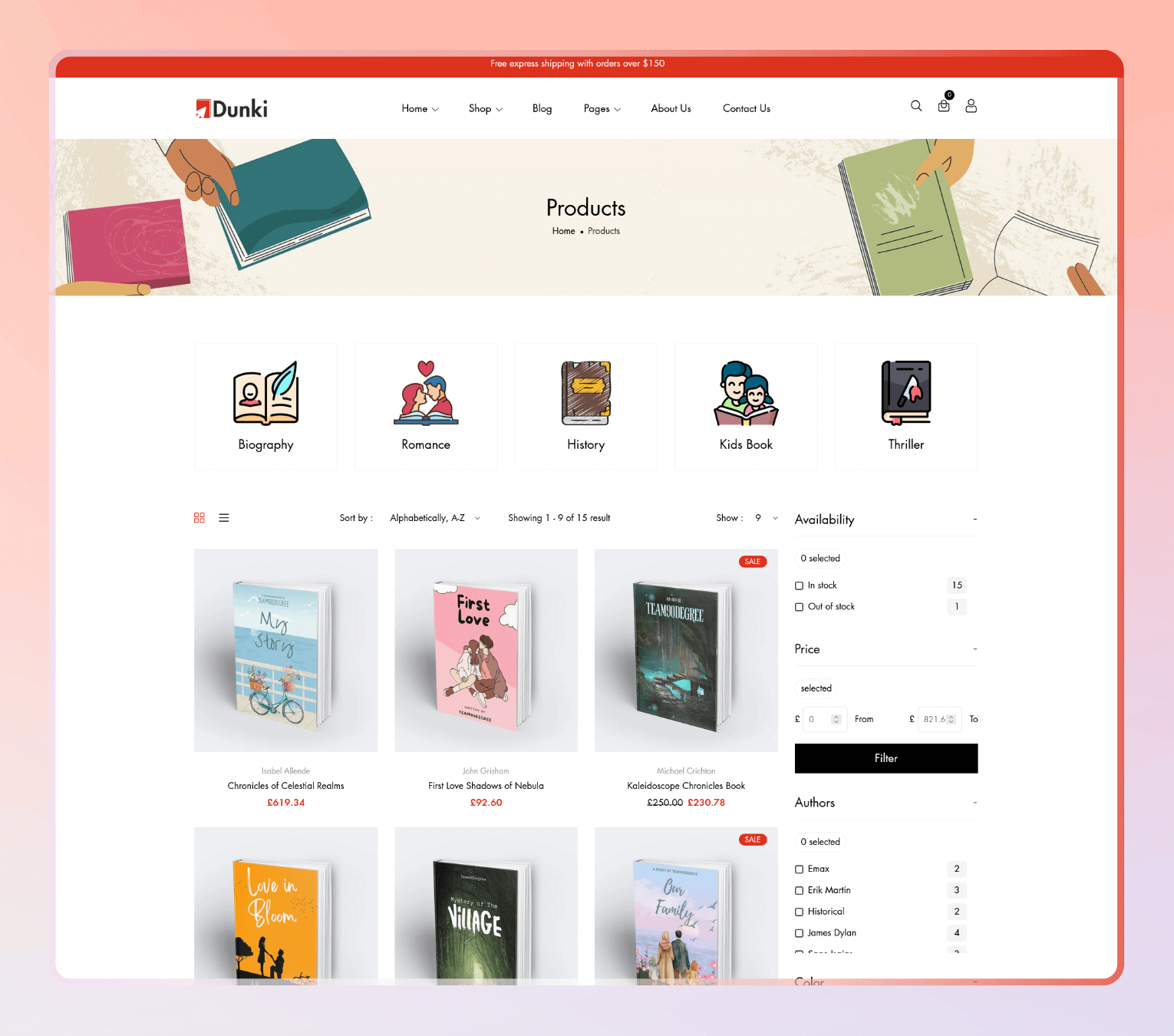Dunki – Shopify Theme for Bookstores, Magazine Shops & Literary Brands.