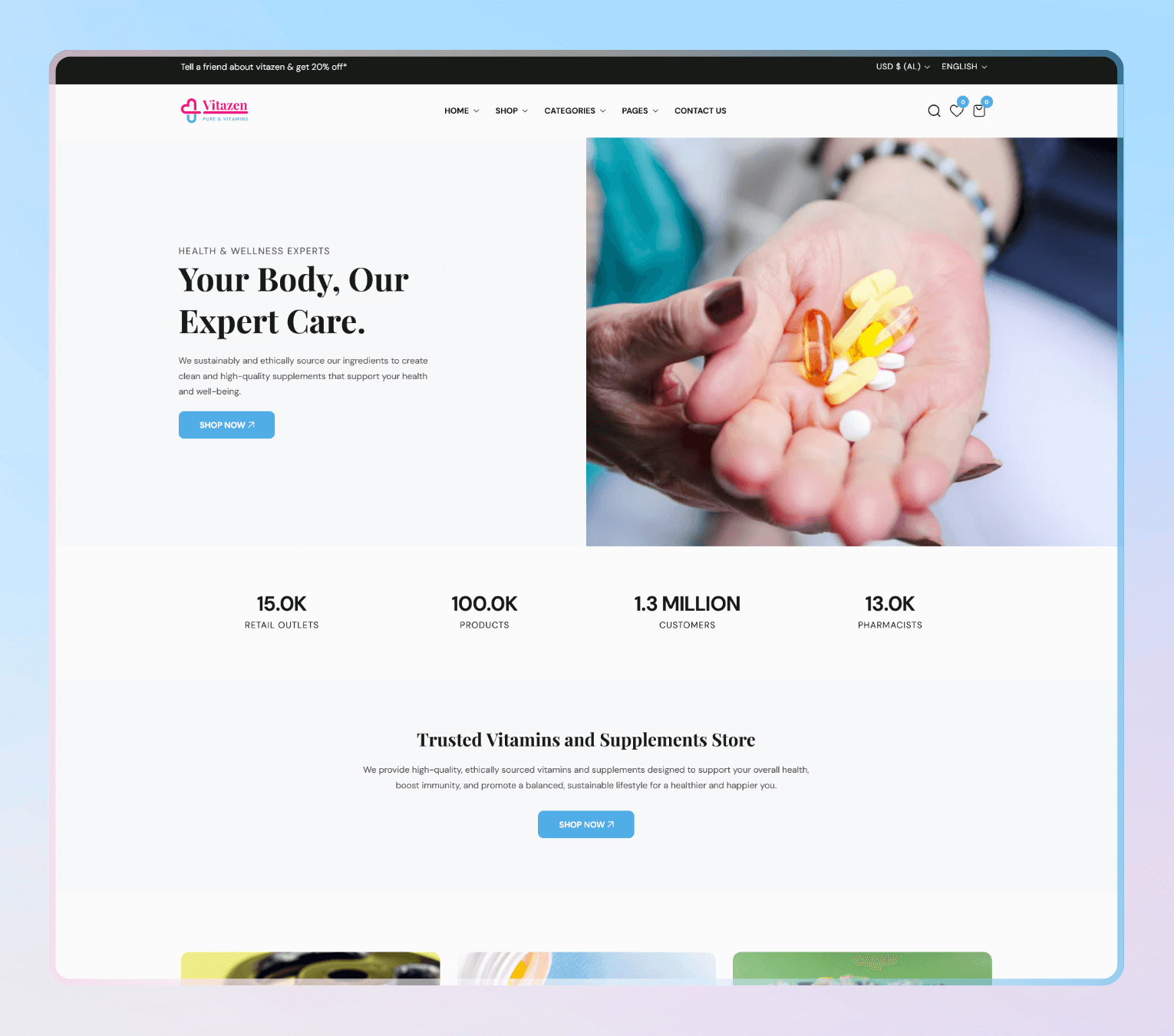 Vitazen – Shopify Theme for Health & Wellness Products