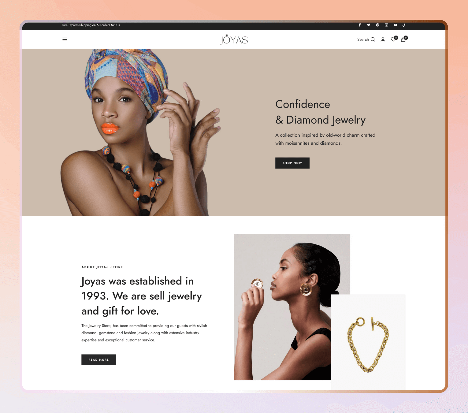 Joyas – Shopify Theme for Modern Jewelry, Accessories & Minimalist Luxury Stores