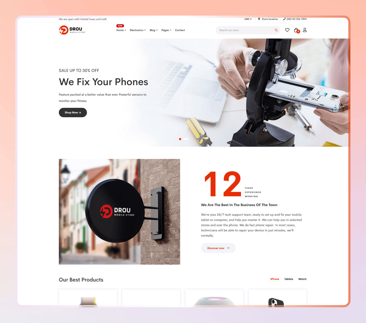 Drou – Minimal Shopify Theme for Electronics, Gadgets & Tech Accessories