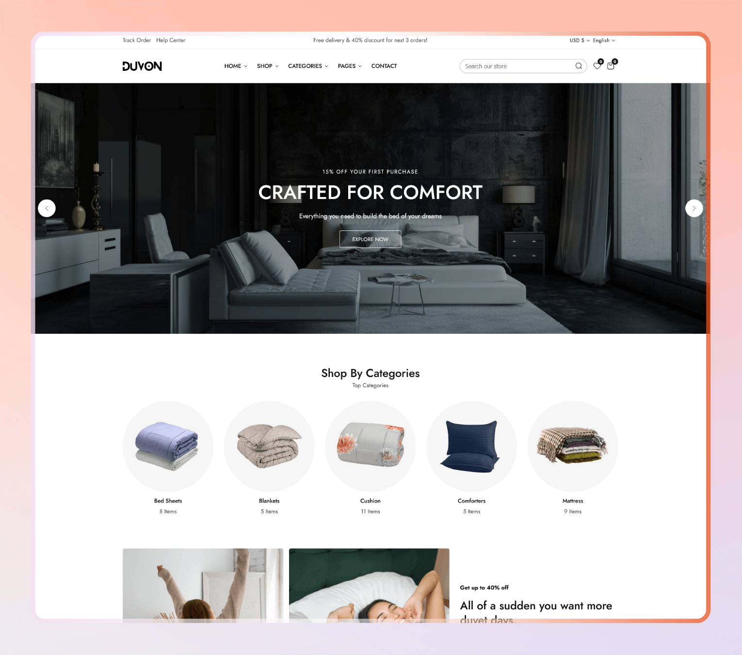 Duvon – Shopify 2.0 Theme for Bedding, Furniture & Modern Home Decor Stores