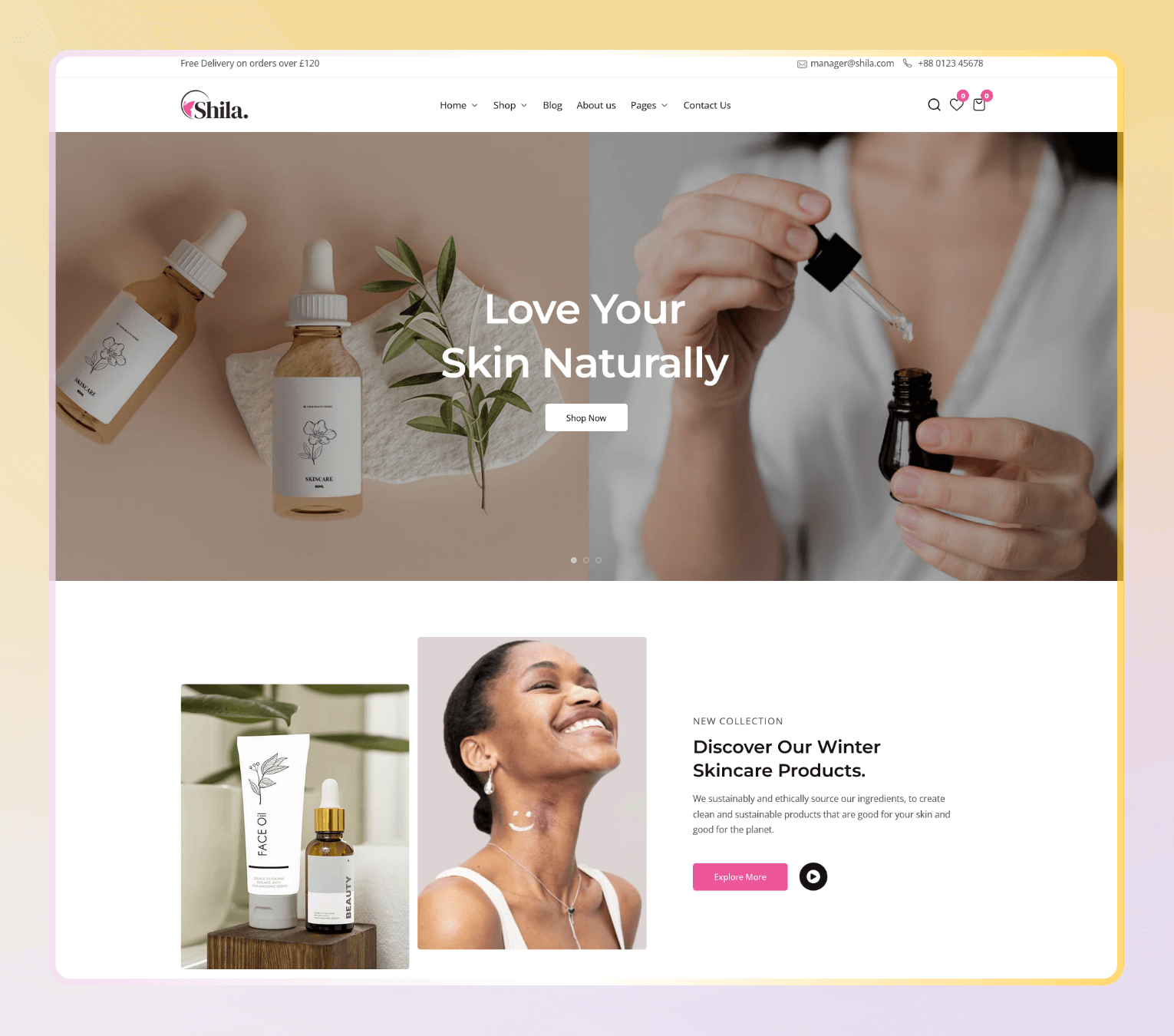 Shila – Premium Shopify 2.0 Theme for Cosmetics, Skincare & Beauty Stores