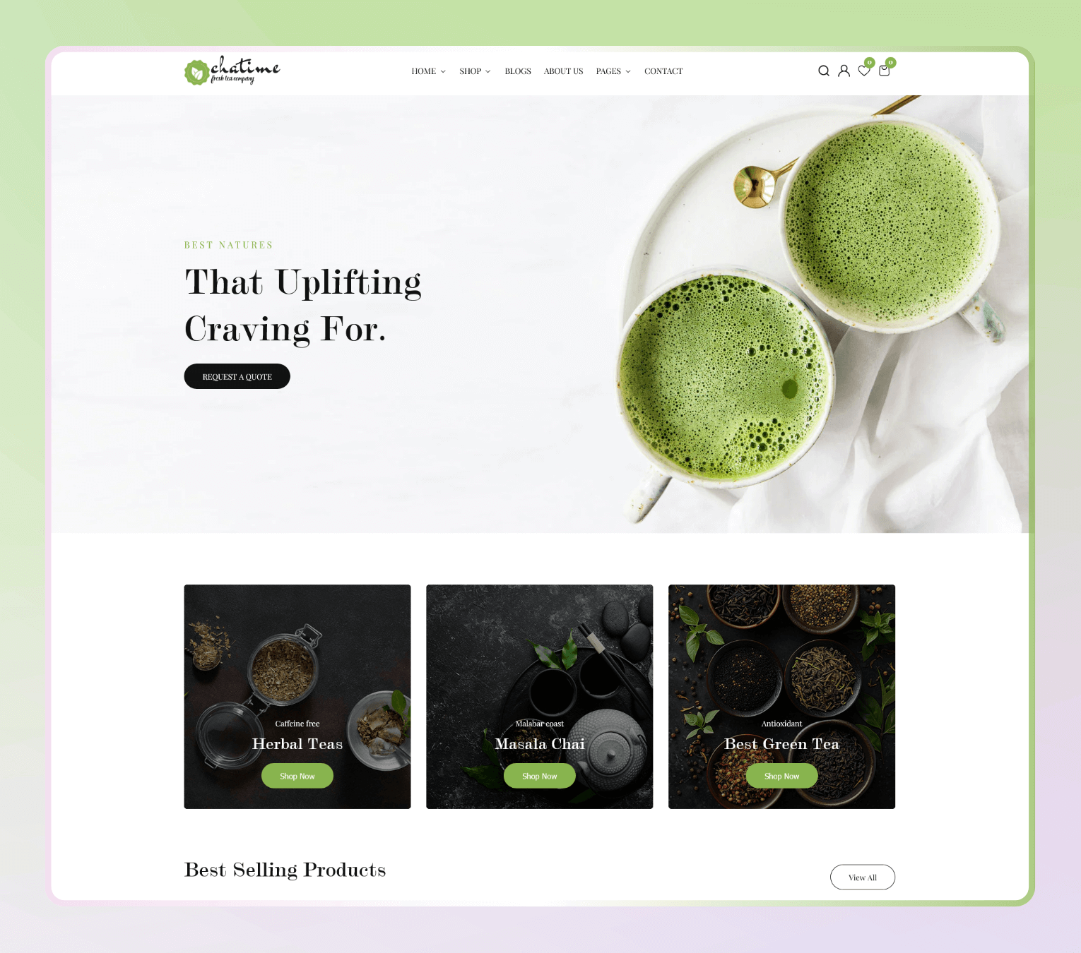 Chatime – Shopify 2.0 Theme for Matcha, Organic Tea & Beverage Stores