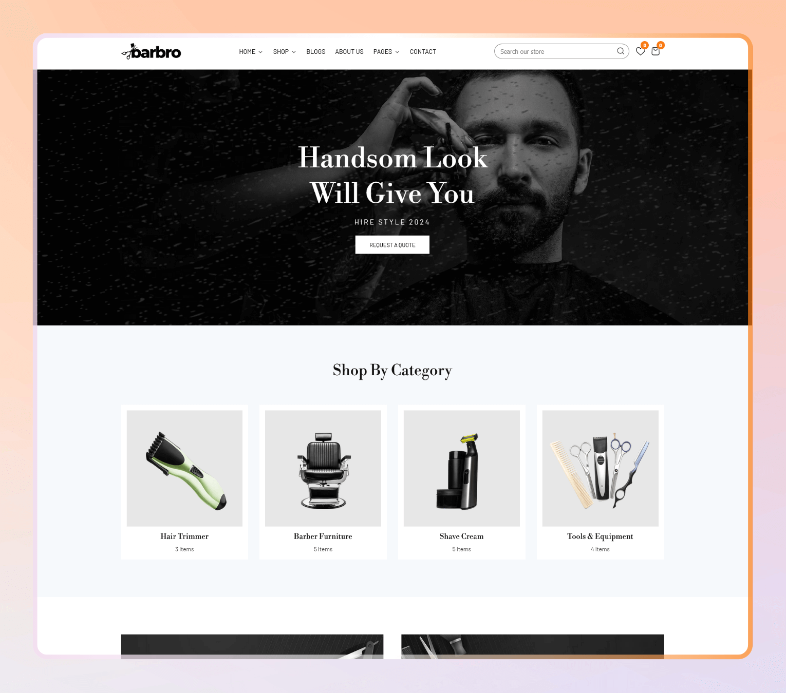 Barbro – Shopify Theme for Barbershops, Hair Salons & Grooming Stores.